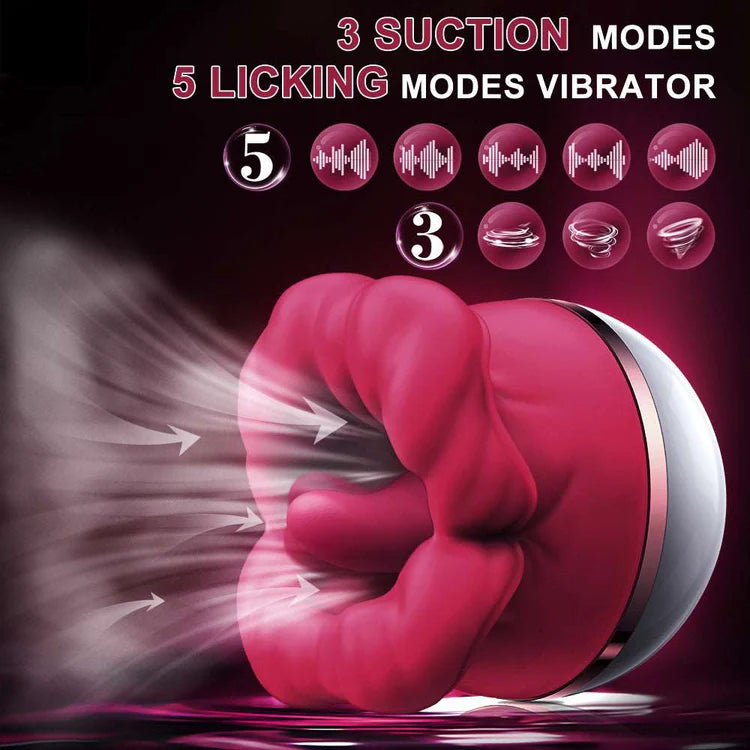 Big Mouth Tongue Sucking Female Masturbator Massager – Rechargeable Vibrator
