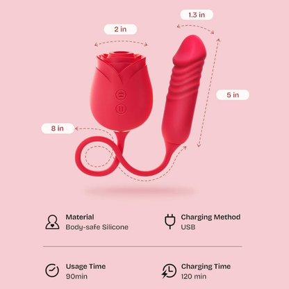 Erolush - Jasmine Rose Flower Vibrating Egg for Women, Erotic ST0199