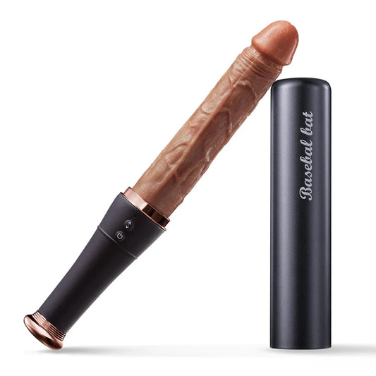 7.48" Baseball - Automatic Telescopic Dildo With Tongue Licking And Heating Function