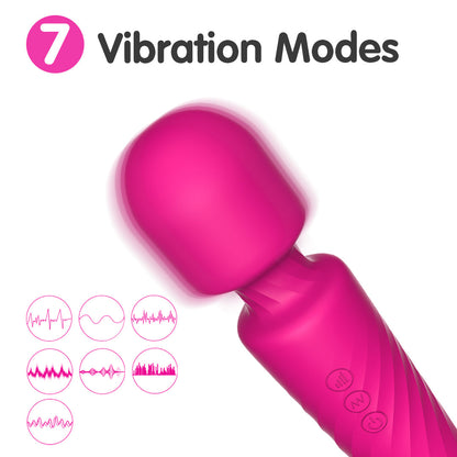 Erolush - Pink Silicon Massage Wand Vibrator ST0165