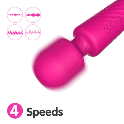 Erolush - Pink Silicon Massage Wand Vibrator ST0165