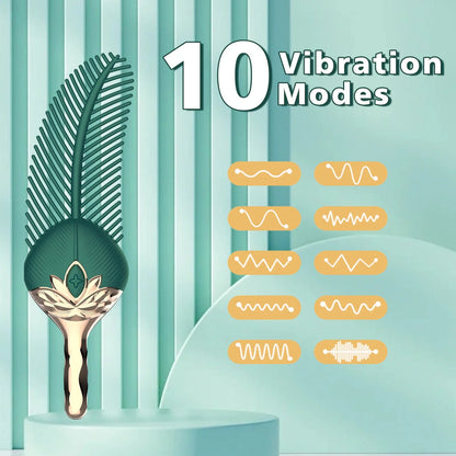 Peacock Feather - Clitoral Stimualtor Body Massager Couple Sex Toy With 10 Modes Vibration