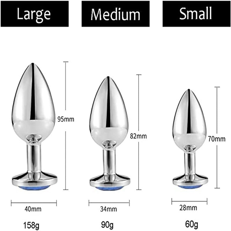 Erolush - Adult sex aluminum alloy anal plug with drill stainless steel anal plug ST1235