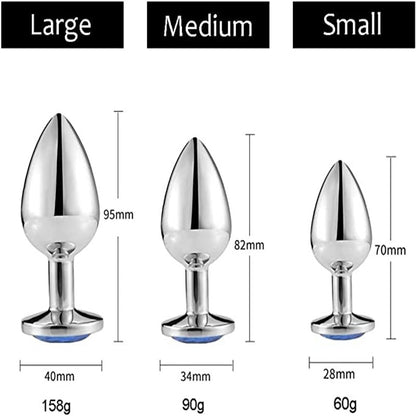 Erolush - Adult sex aluminum alloy anal plug with drill stainless steel anal plug ST1235