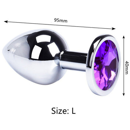 Erolush - Adult sex aluminum alloy anal plug with drill stainless steel anal plug ST1235