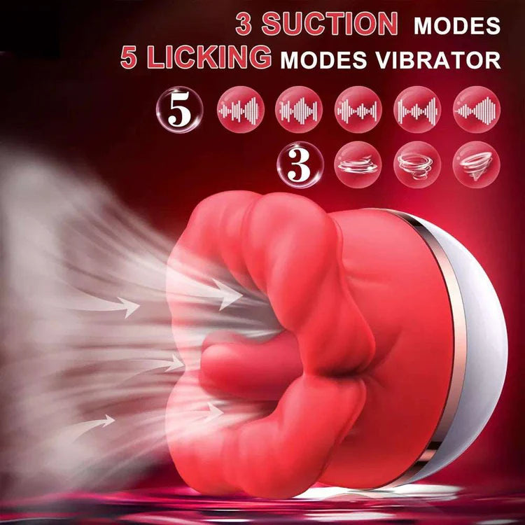 Big Mouth Tongue Sucking Female Masturbator Massager – Rechargeable Vibrator